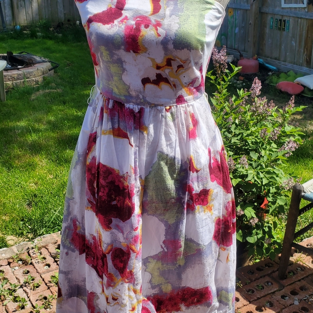 Banana Republic A line Strapless Dress Size 4 - Picture 3 of 5